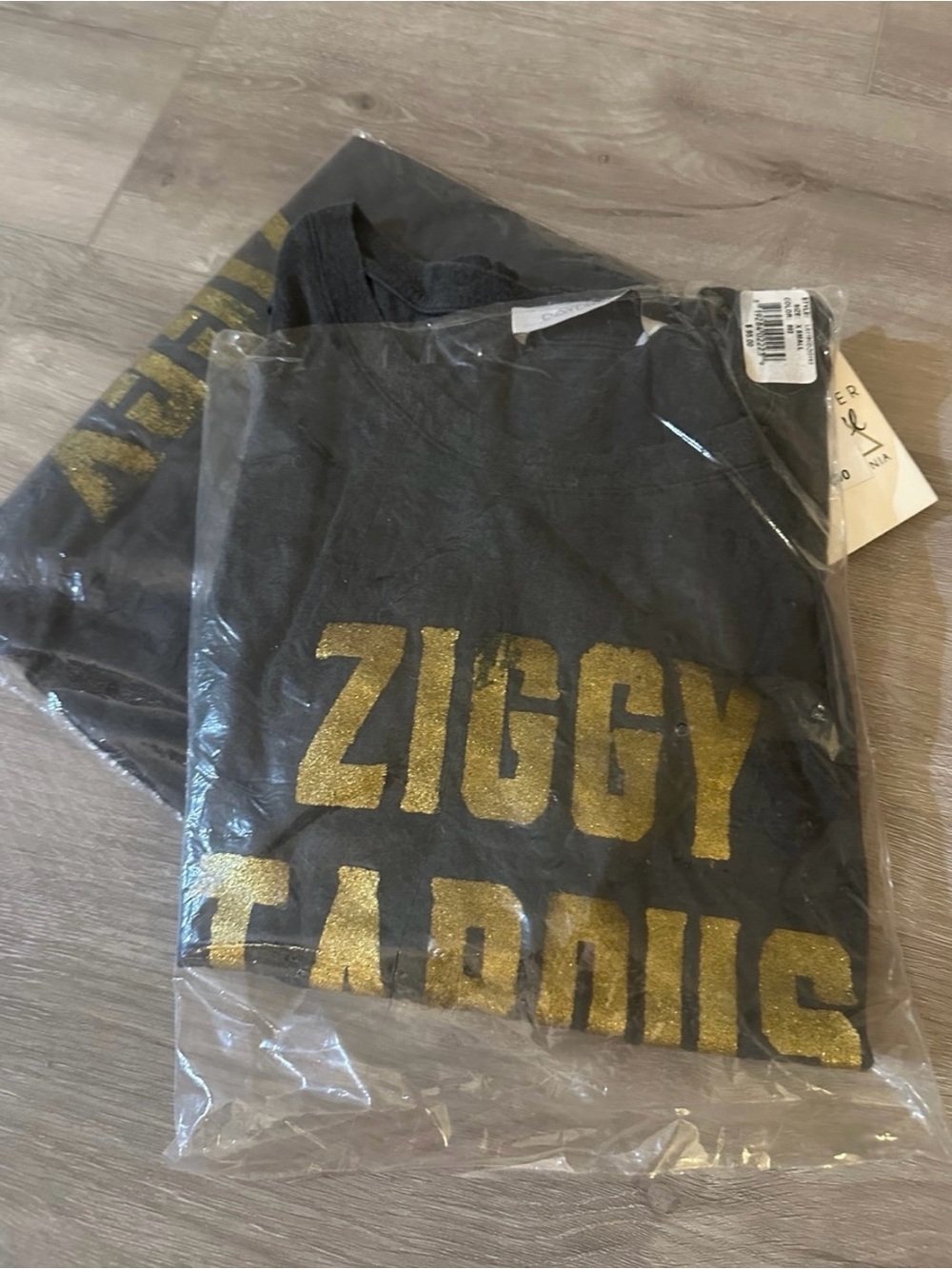 NWT Daydreamer LA Free People Ziggy Stardust Long Sleeve Top Faded Black XS
